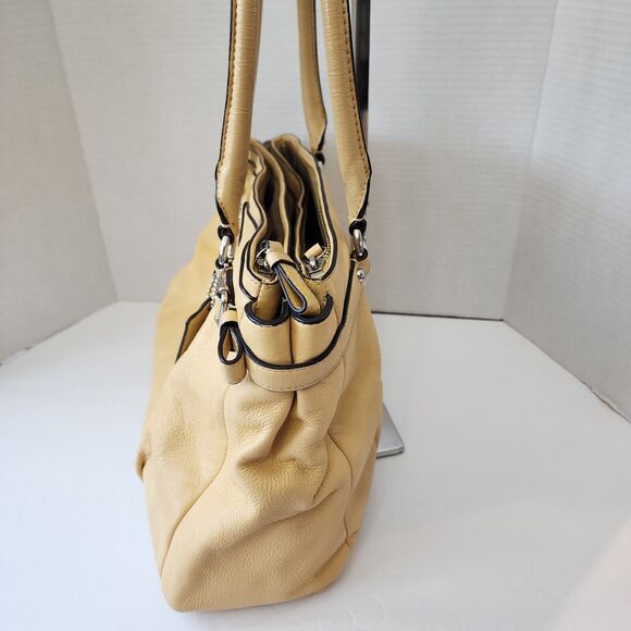 Coach Madison Kara Handbag Canary Yellow Pebbled  Leather  M1220-22262 - Picture 6 of 16